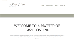 Desktop Screenshot of amatteroftasteonline.com