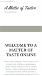 Mobile Screenshot of amatteroftasteonline.com